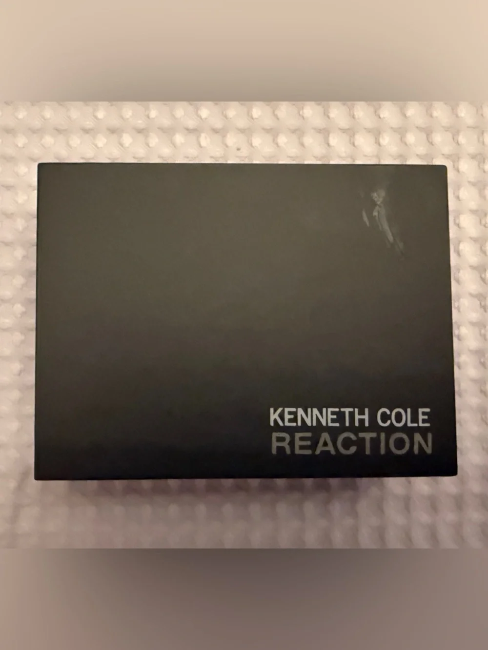 Kenneth Cole Reaction Silver Tone T-Bar Cufflinks with Grooved Detail